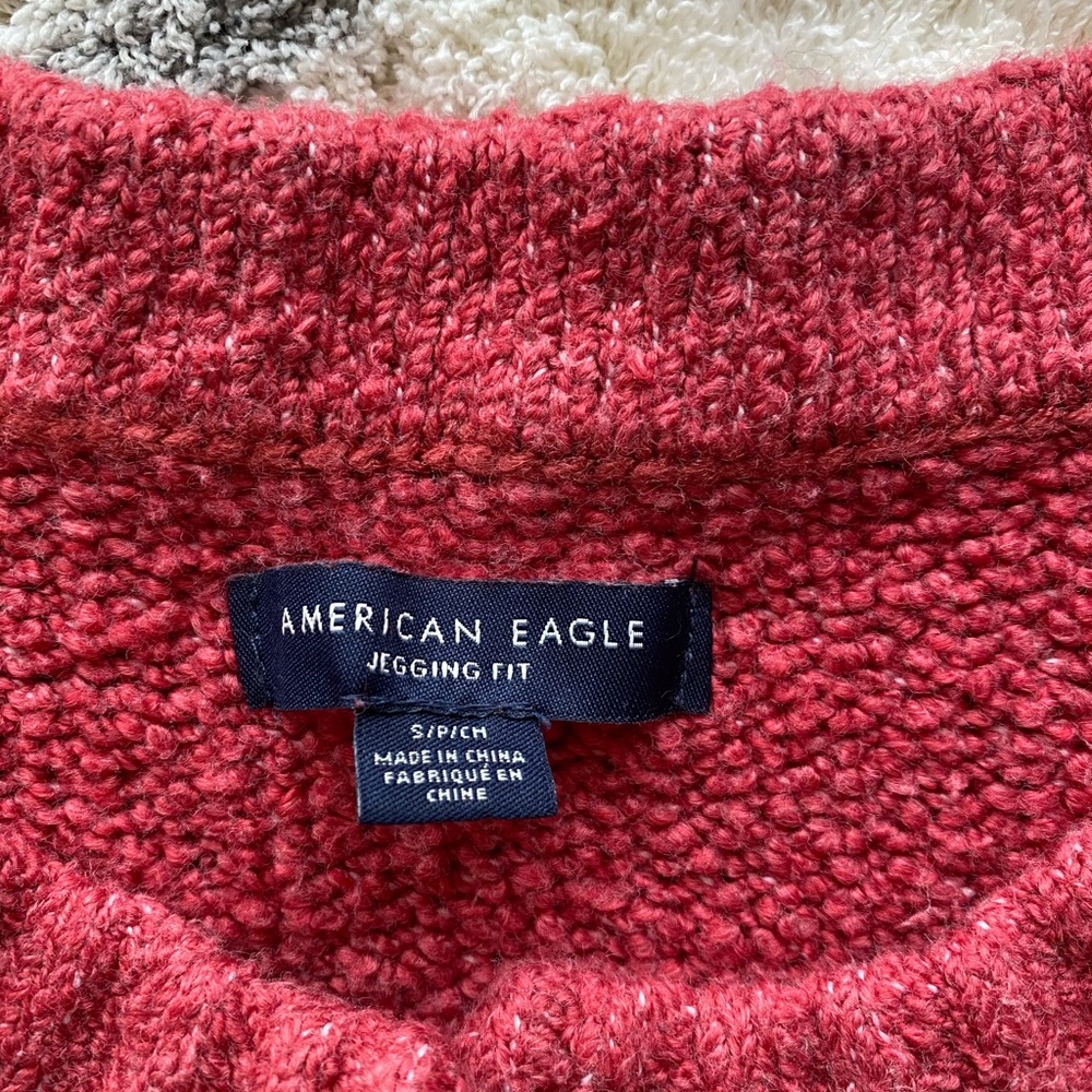 American Eagle Women’s Three Button Red Sweater - image 3